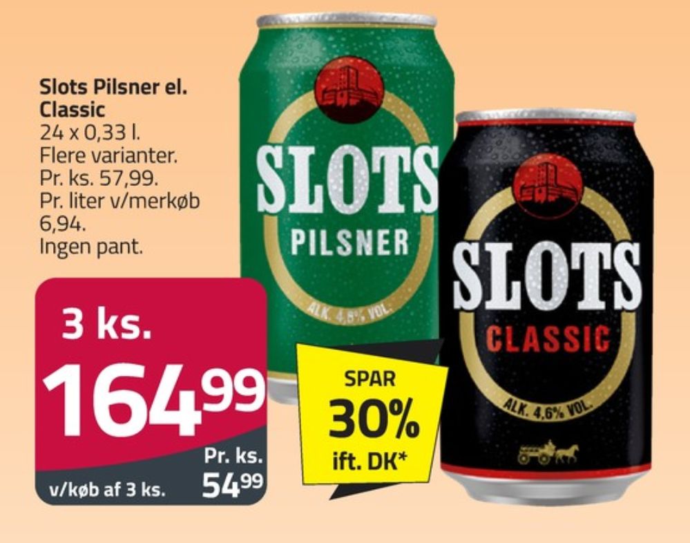 Slots Classic, Øl 24 pk.