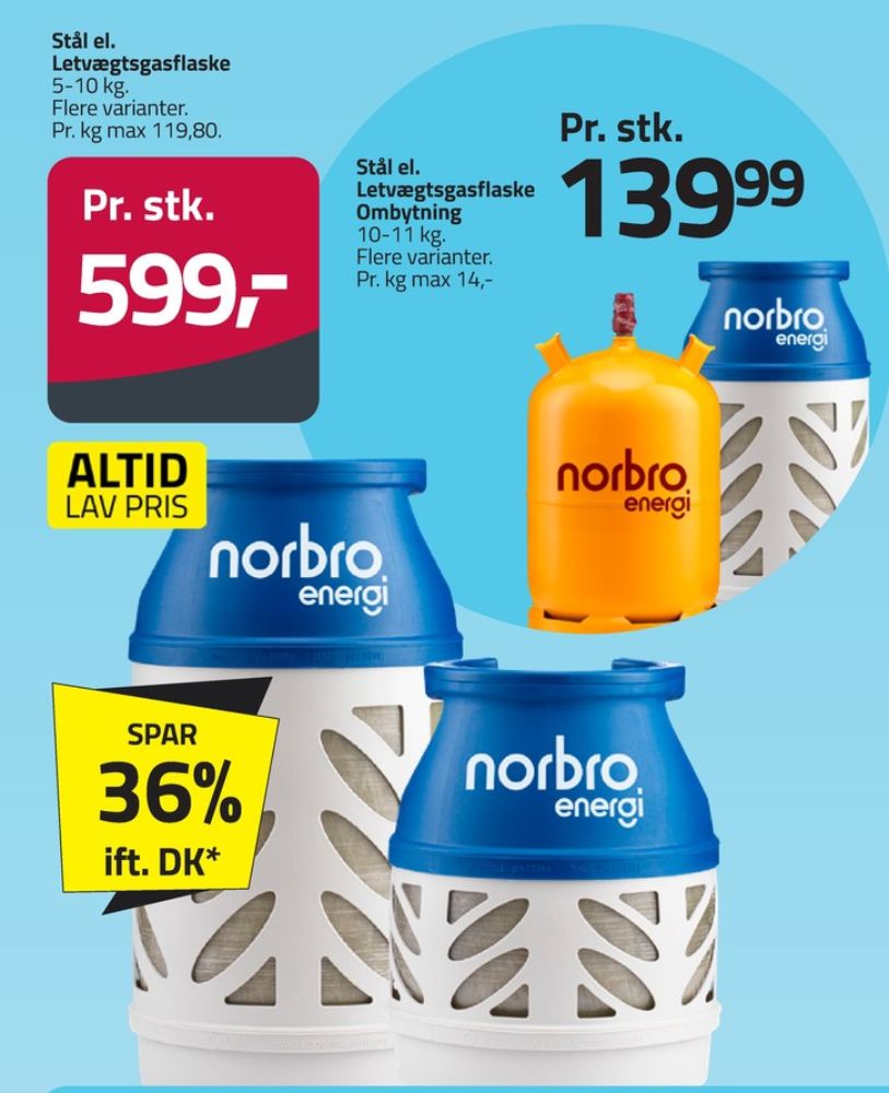 Norbro, Gasflaske