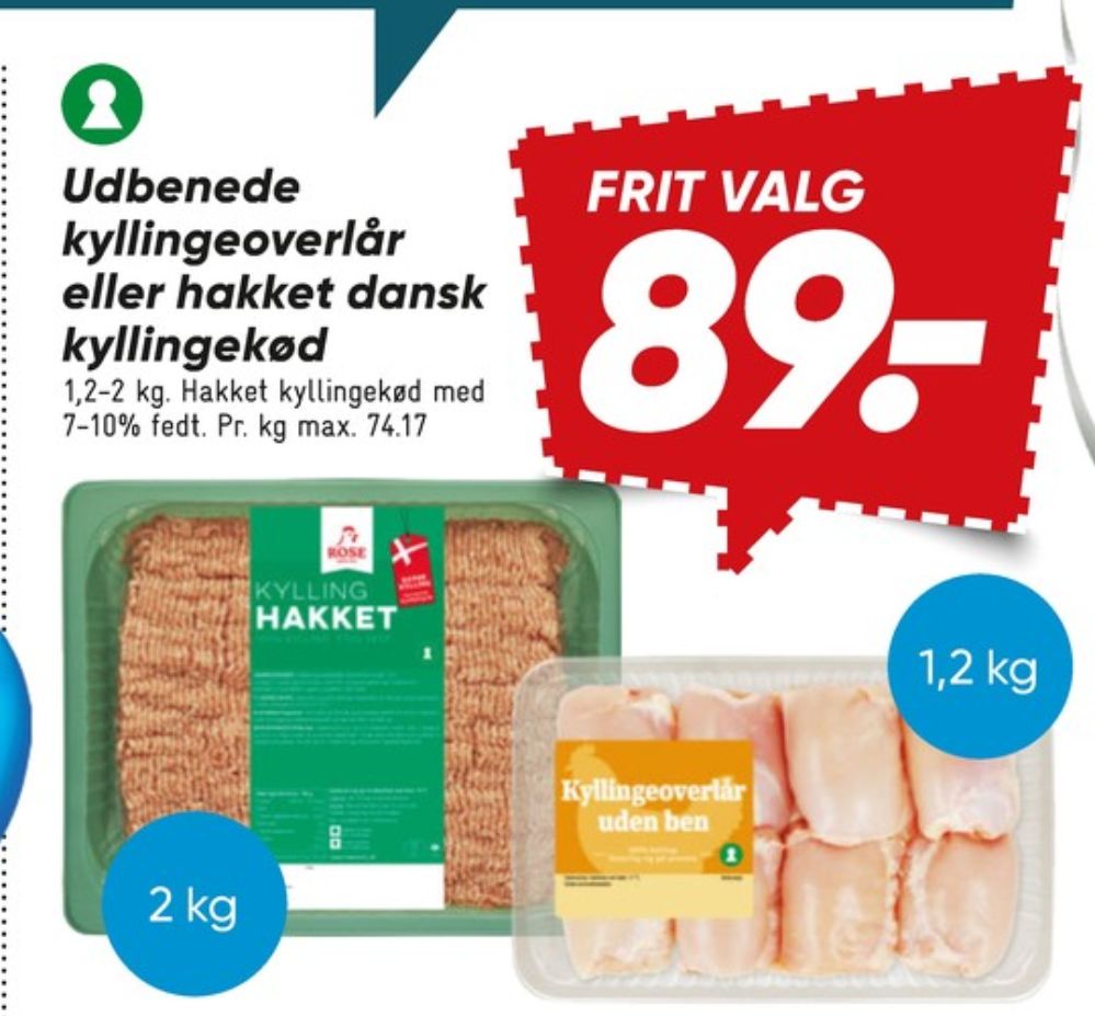 Rose, Hakket kylling 7-10%