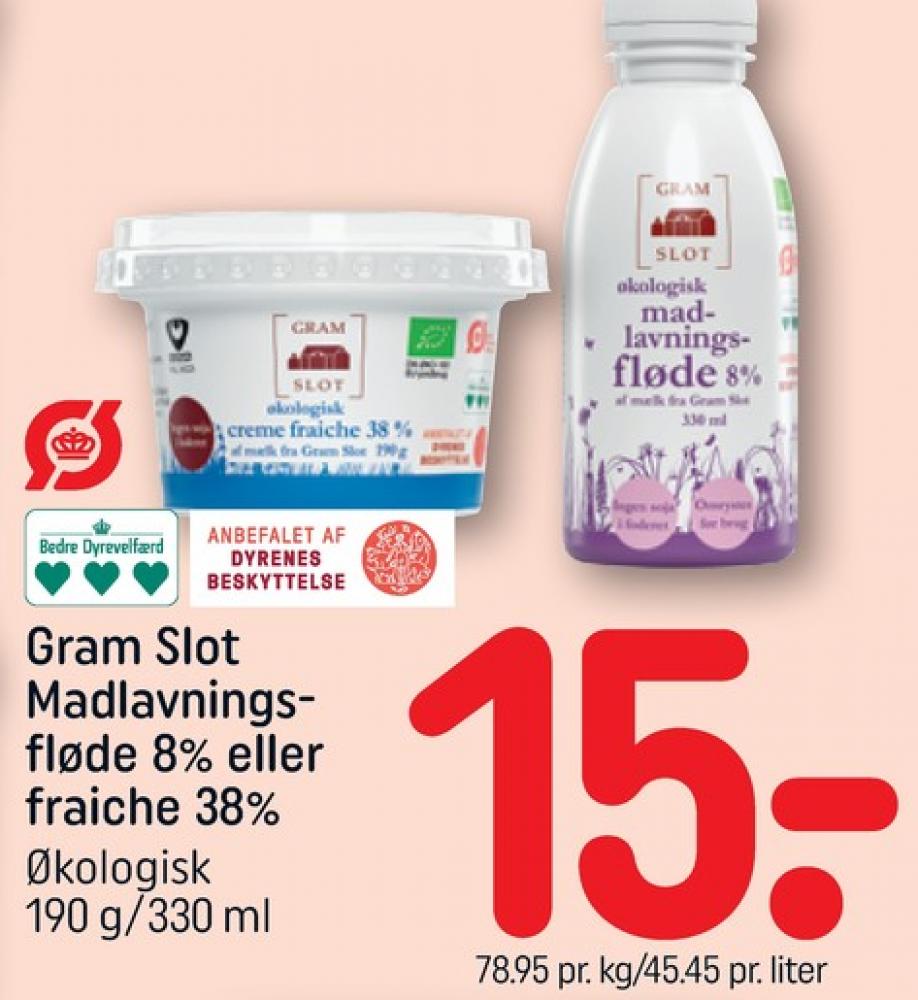 Gram Slot, Madlavningsfløde 8%