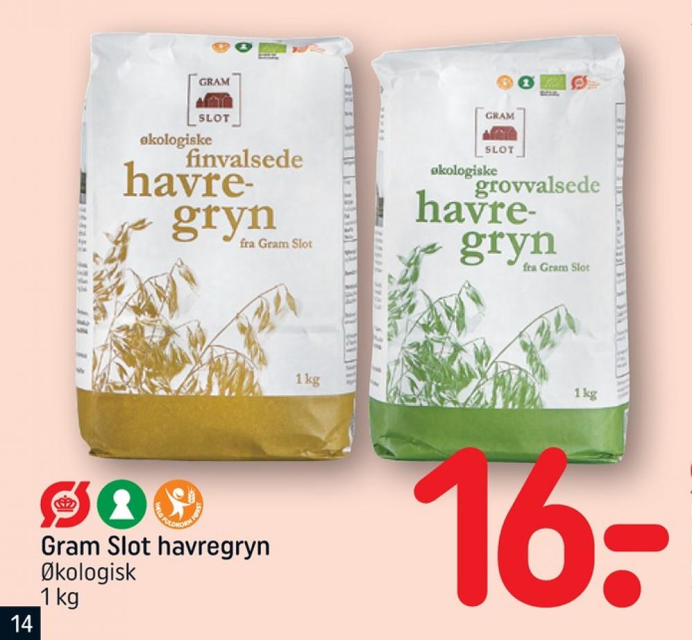 Gram Slot, Grovvalsede Havregryn