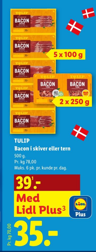 Tulip, Bacontern