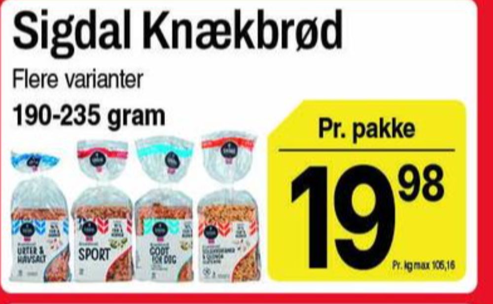Sigdal, Urter & Havsalt knækbrød