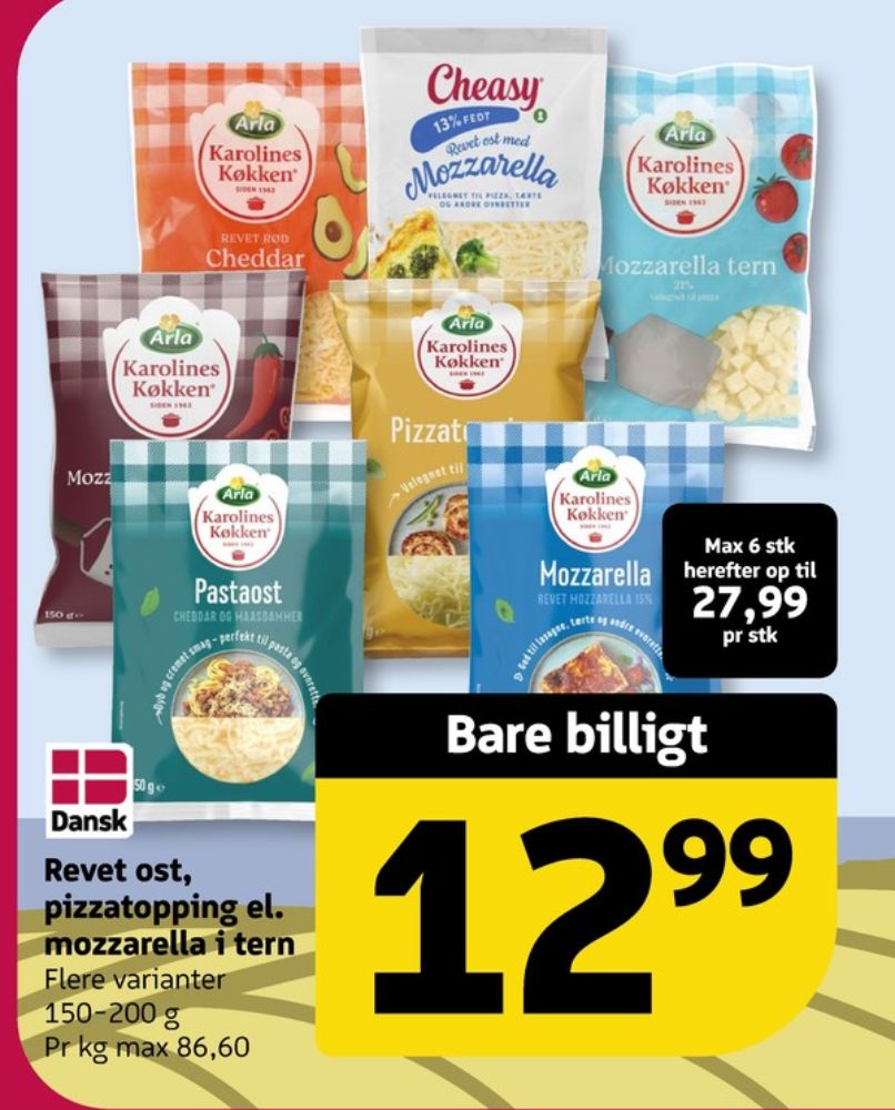 Karolines, Revet ost Pizzatopping