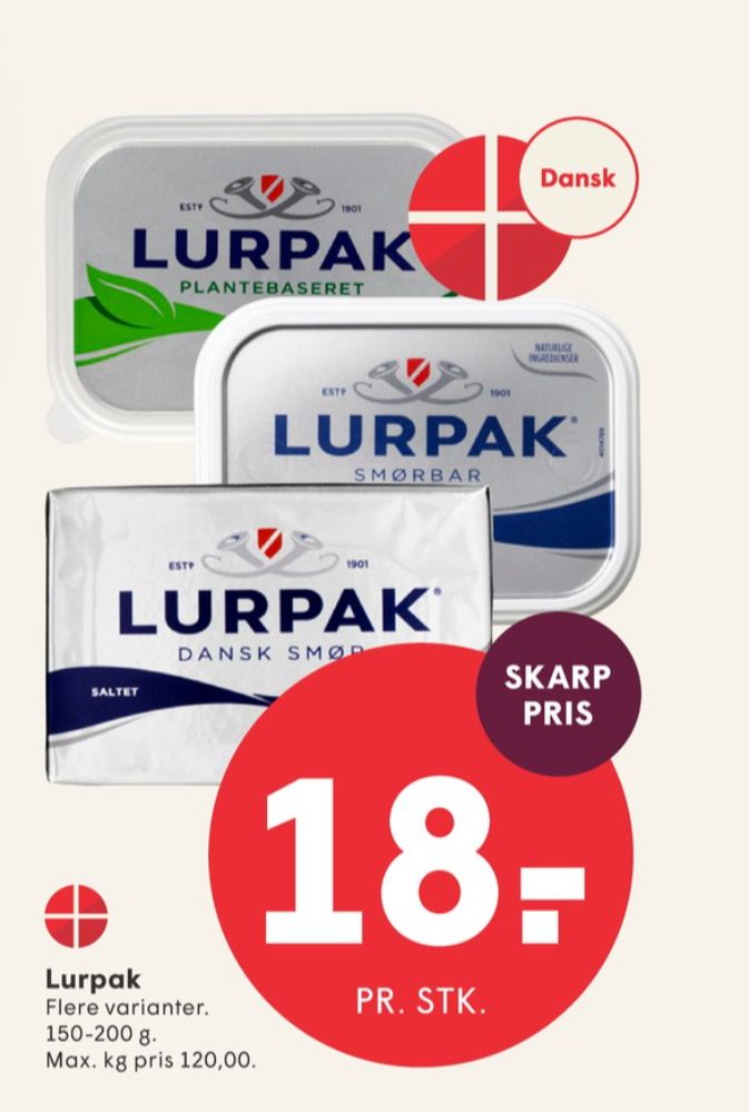 Lurpak, Smørbar
