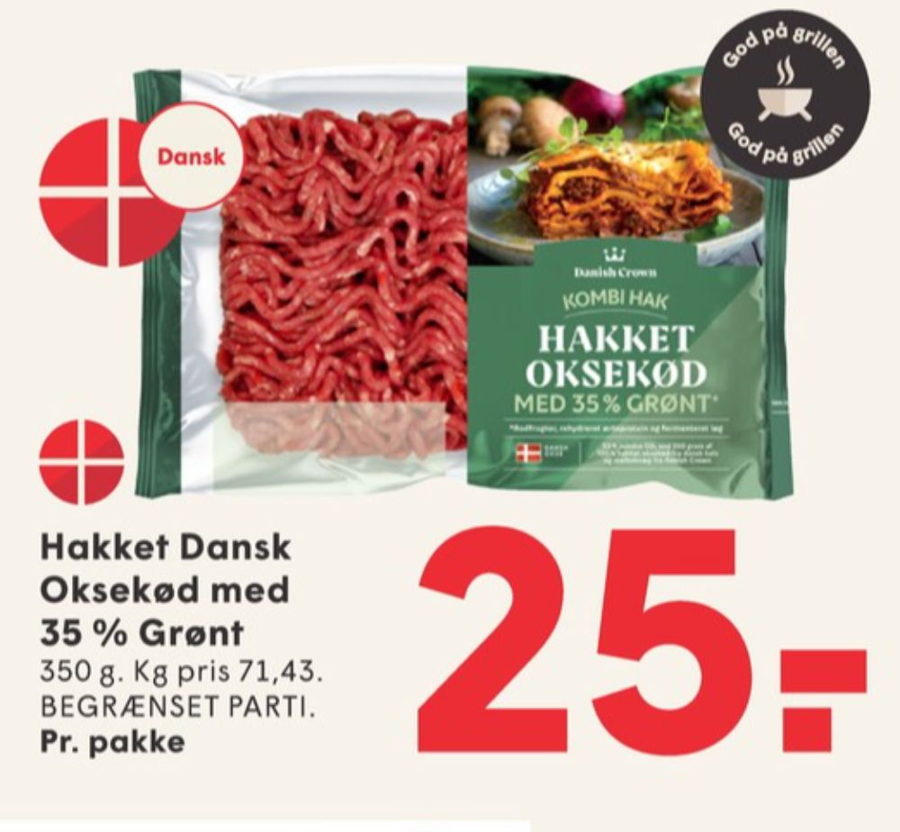 Danish Crown, Hakket Okse og Grønt 35%