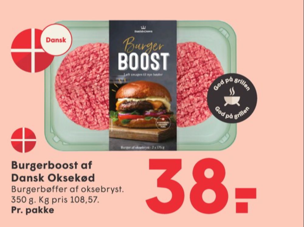 Danish Crown Burger Boost, Hakkebøffer