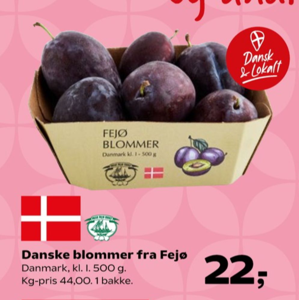 Fejø Dansk Kernefrugt, Blommer
