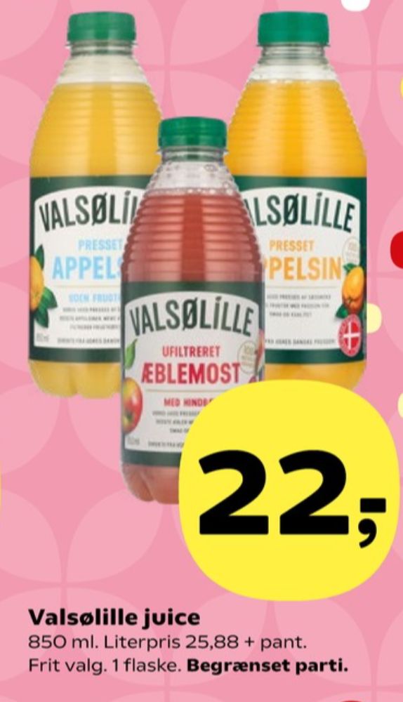 Valsølille, Appelsinjuice uden frugtkød
