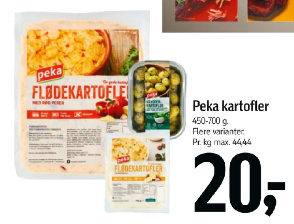 Peka, Flødekartofler med peberfrugt