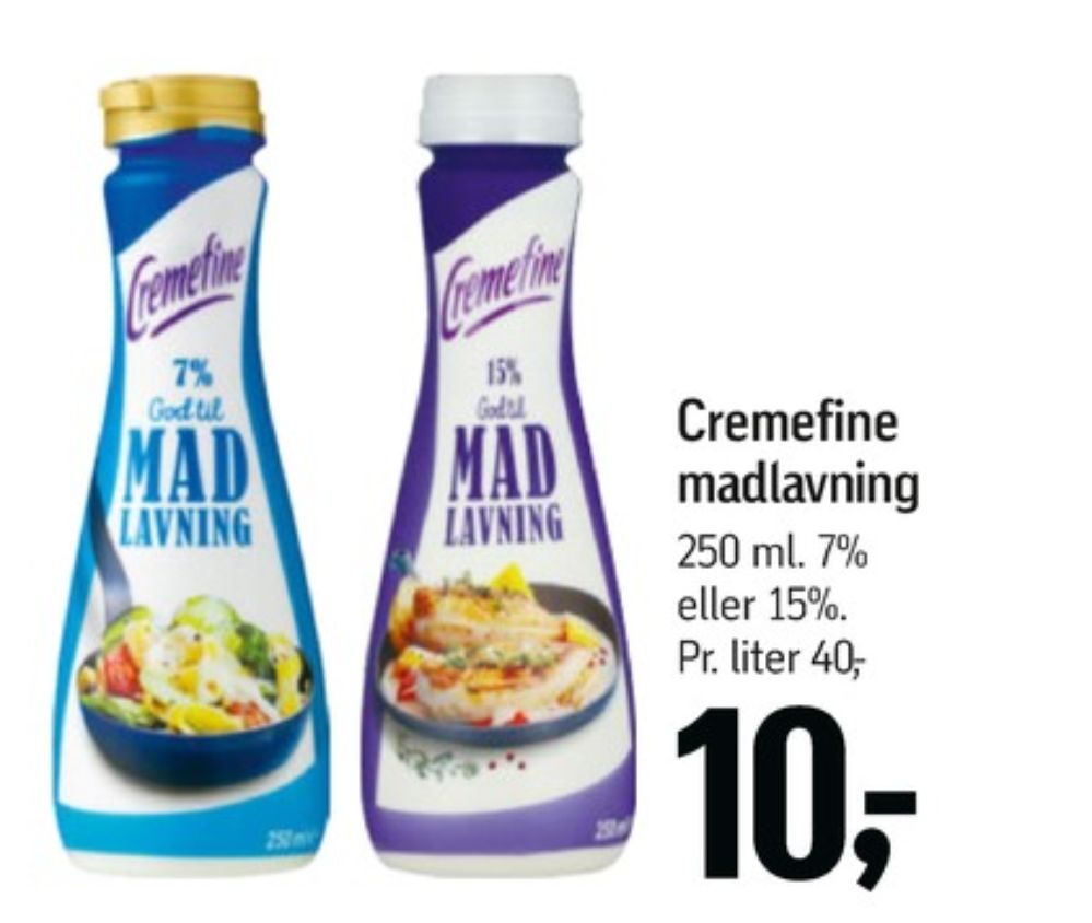 Cremefine, Madlavningsfløde 7 %