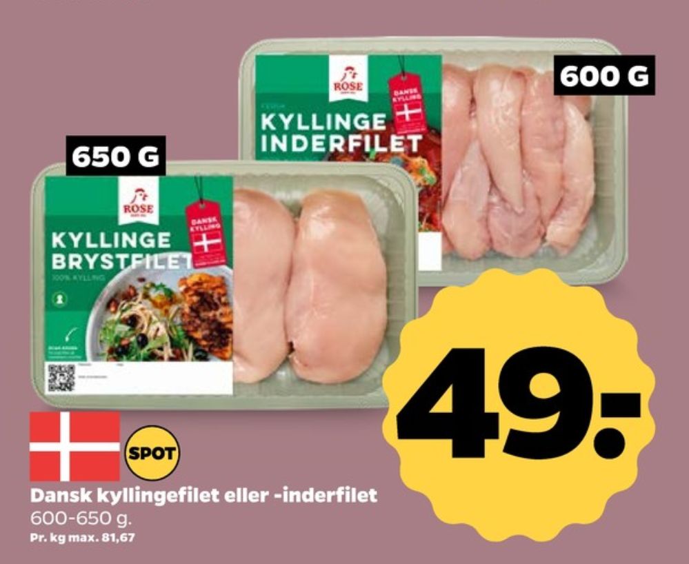 Rose, Kyllingebrystfilet