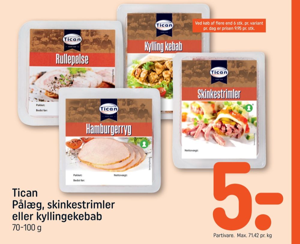 Tican Foods, Skinkestrimler