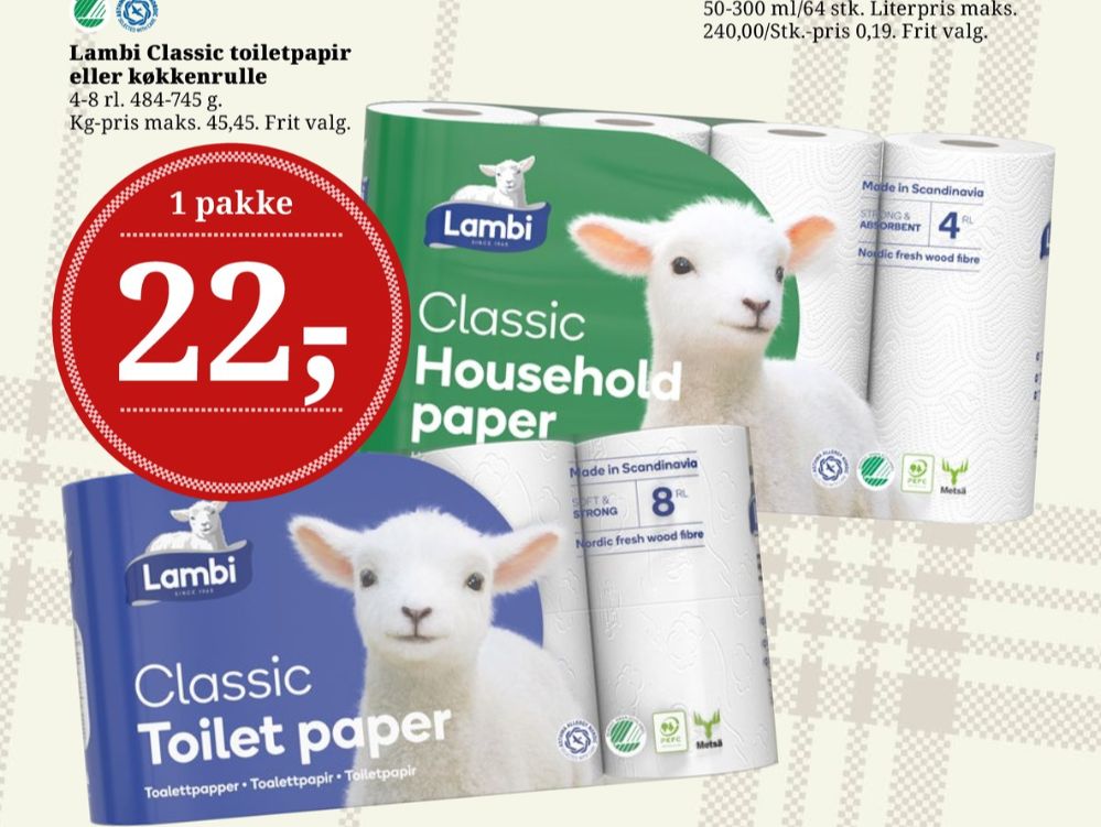 Lambi Classic, Toiletpapir