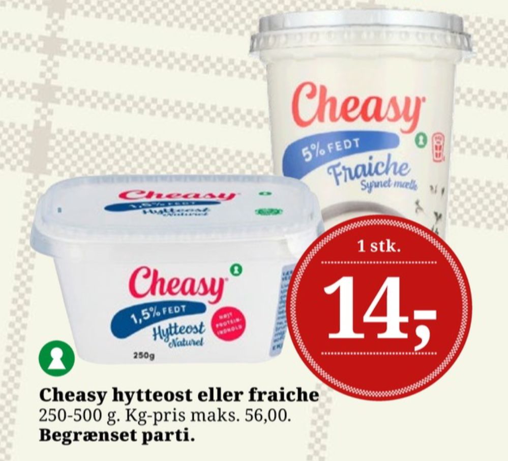 Cheasy, Hytteost naturel 1,5%
