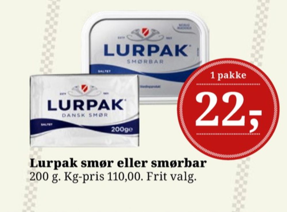 Lurpak, Smør