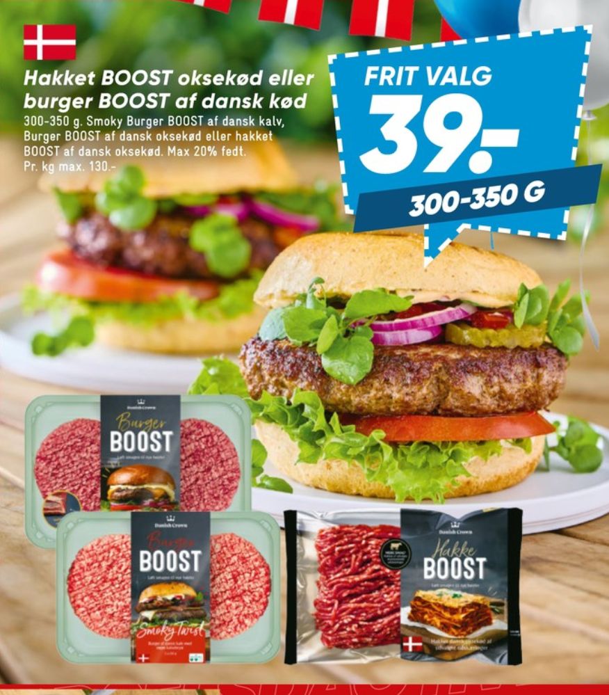 Danish Crown Hakke Boost, Hakkebøffer