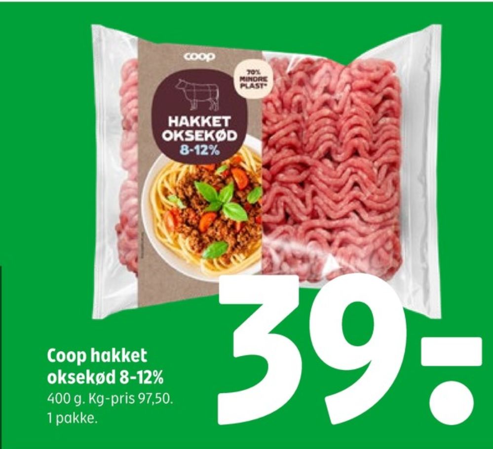 Coop, Hakket oksekød 8-12%