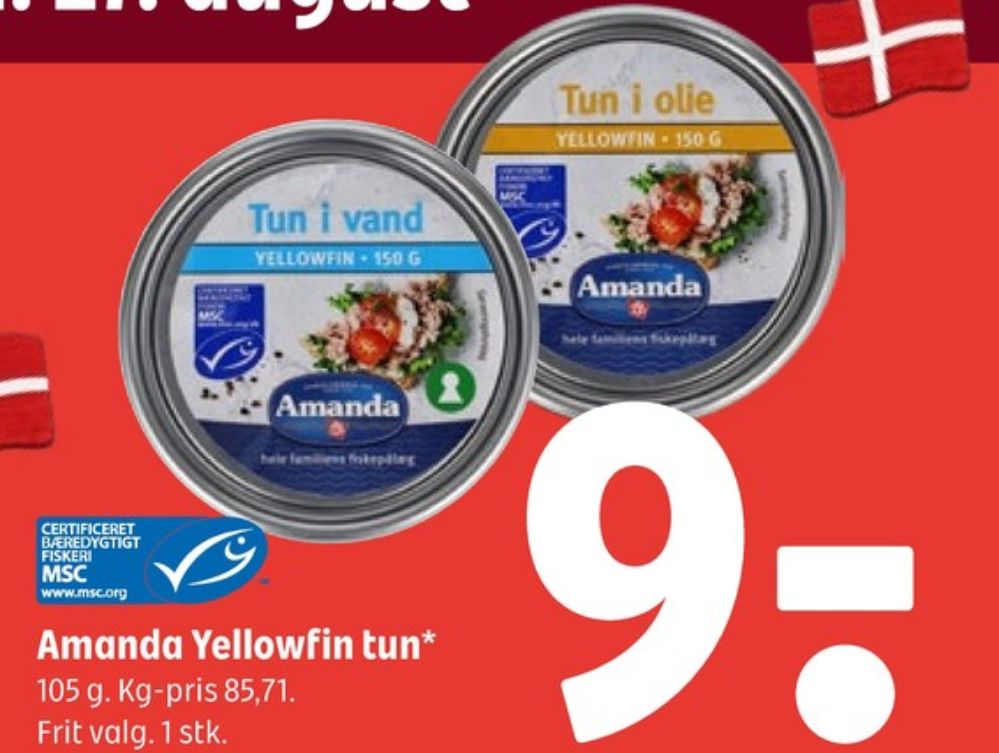 Amanda Seafood, Tun i vand