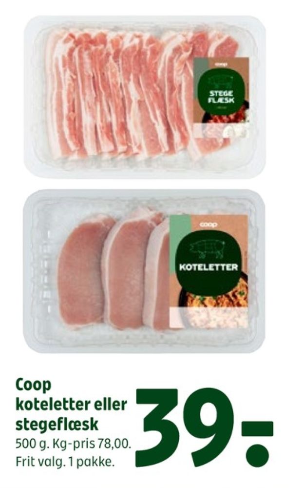 Coop, Flæsk i skiver