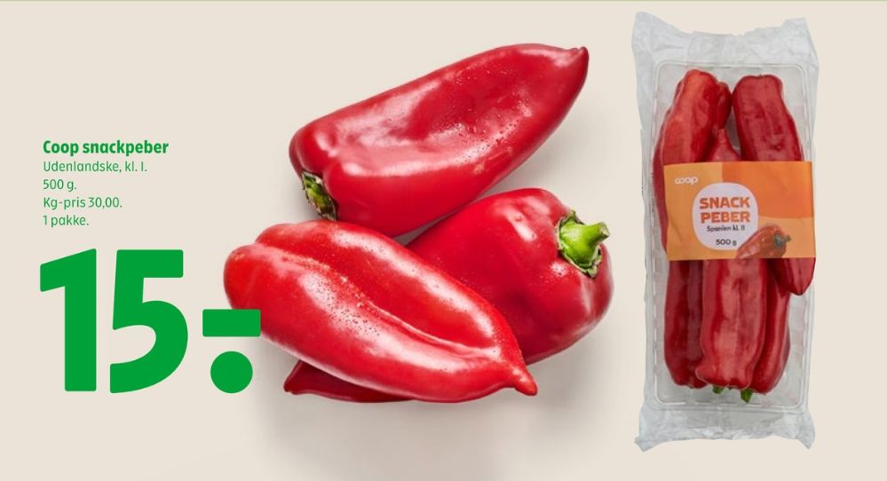Coop, Peberfrugt Rød snack