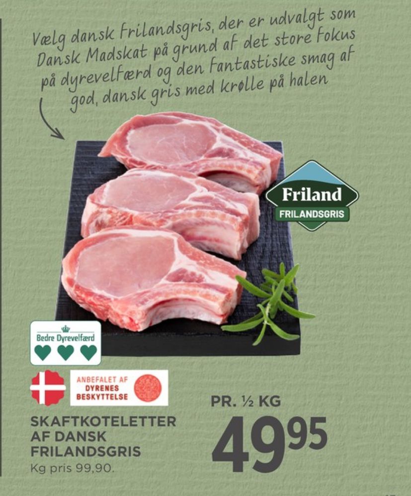 FRILAND Frilandsgris, Skaftkoteletter