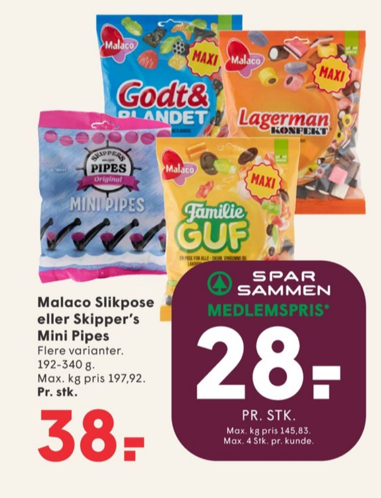 Malaco Godt & Blandet, Slikposer