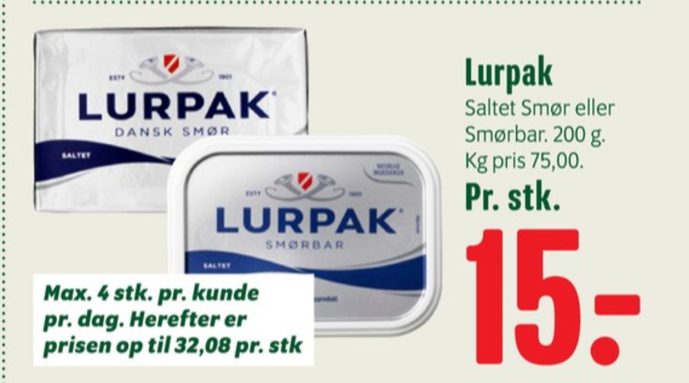 Lurpak, Smør
