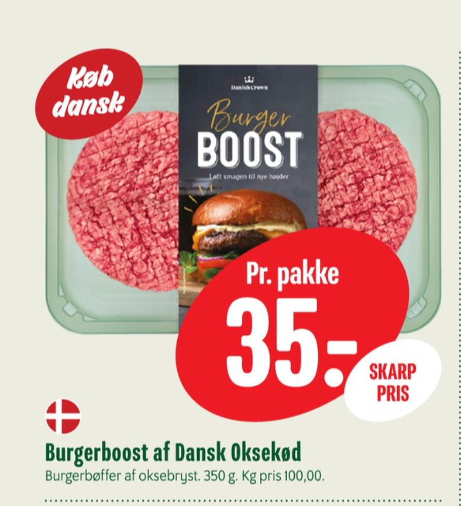 Danish Crown Burger Boost, Hakkebøffer