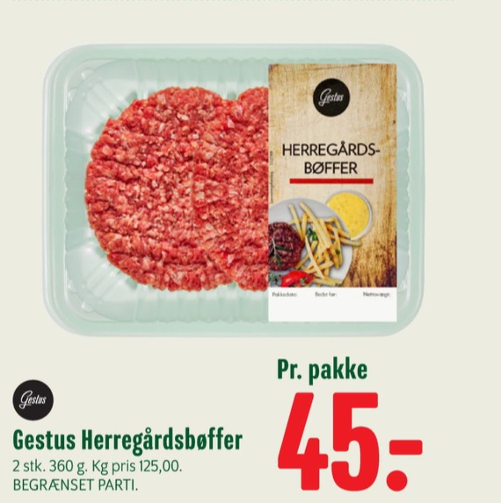 Gestus, Hakkebøffer