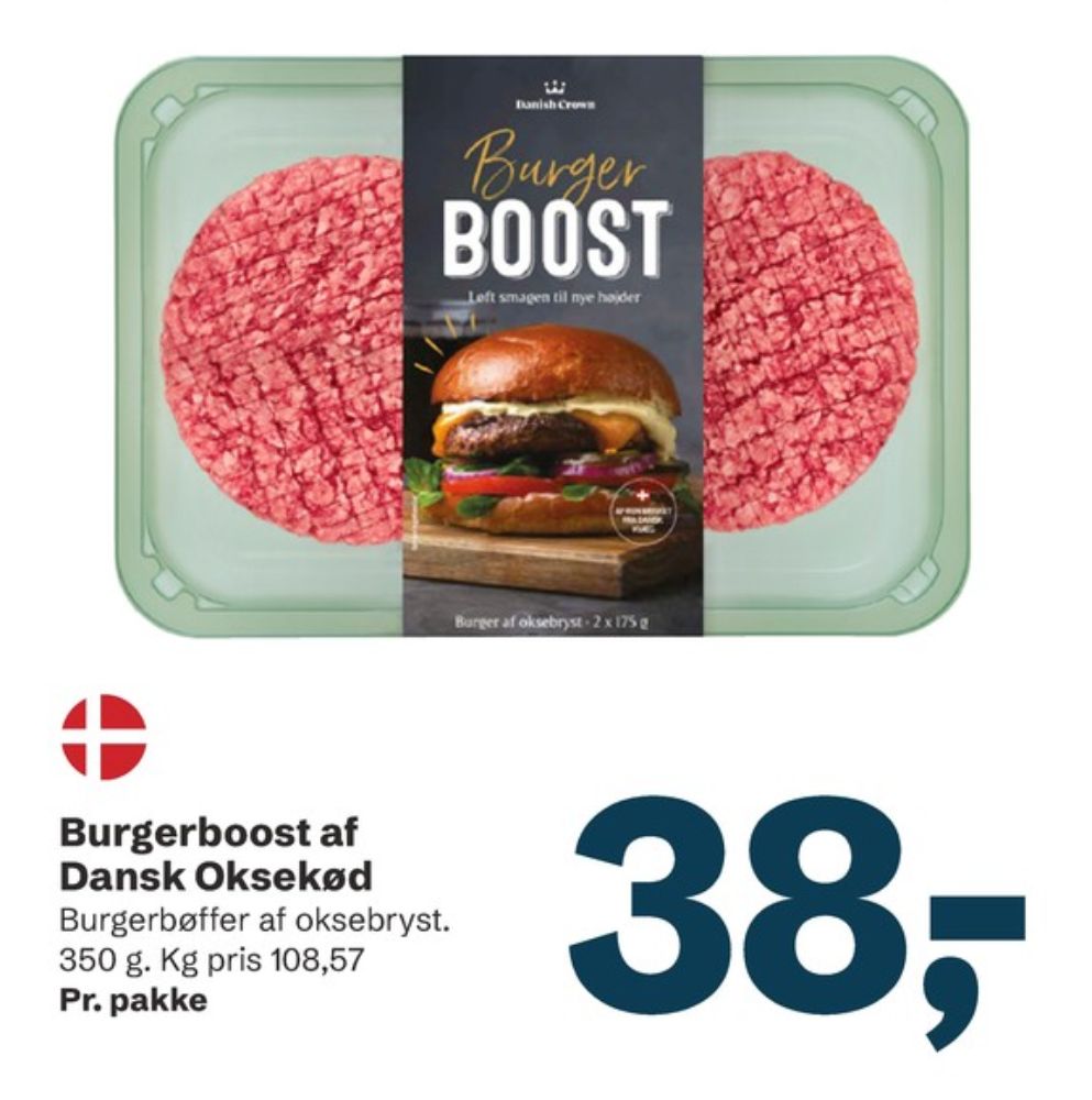 Danish Crown Burger Boost, Hakkebøffer