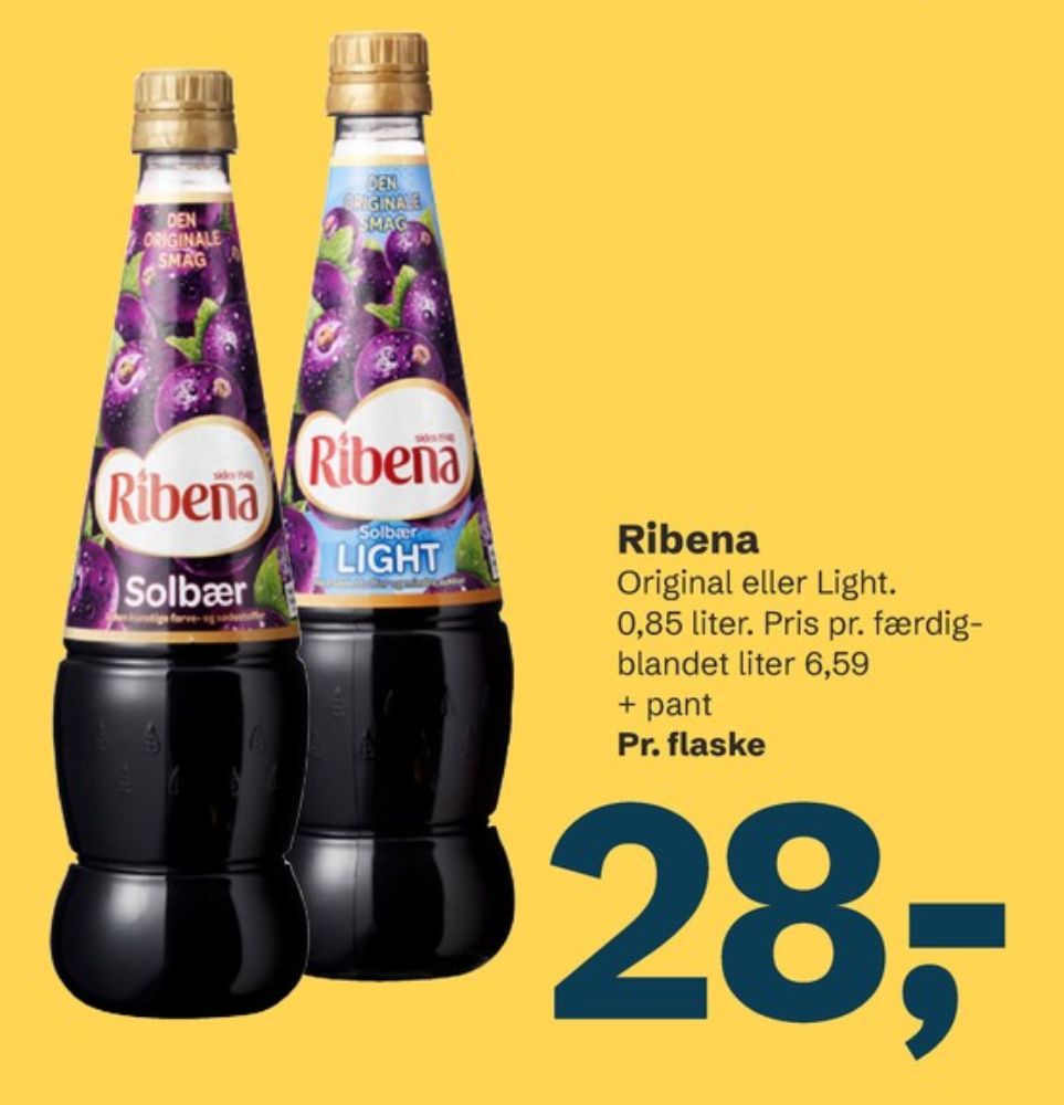Ribena, Solbær Light Frugtsaft