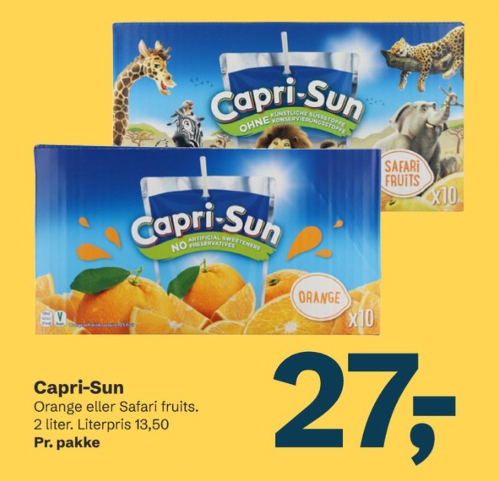 Capri-Sun, Frugtdrik Safari Fruits
