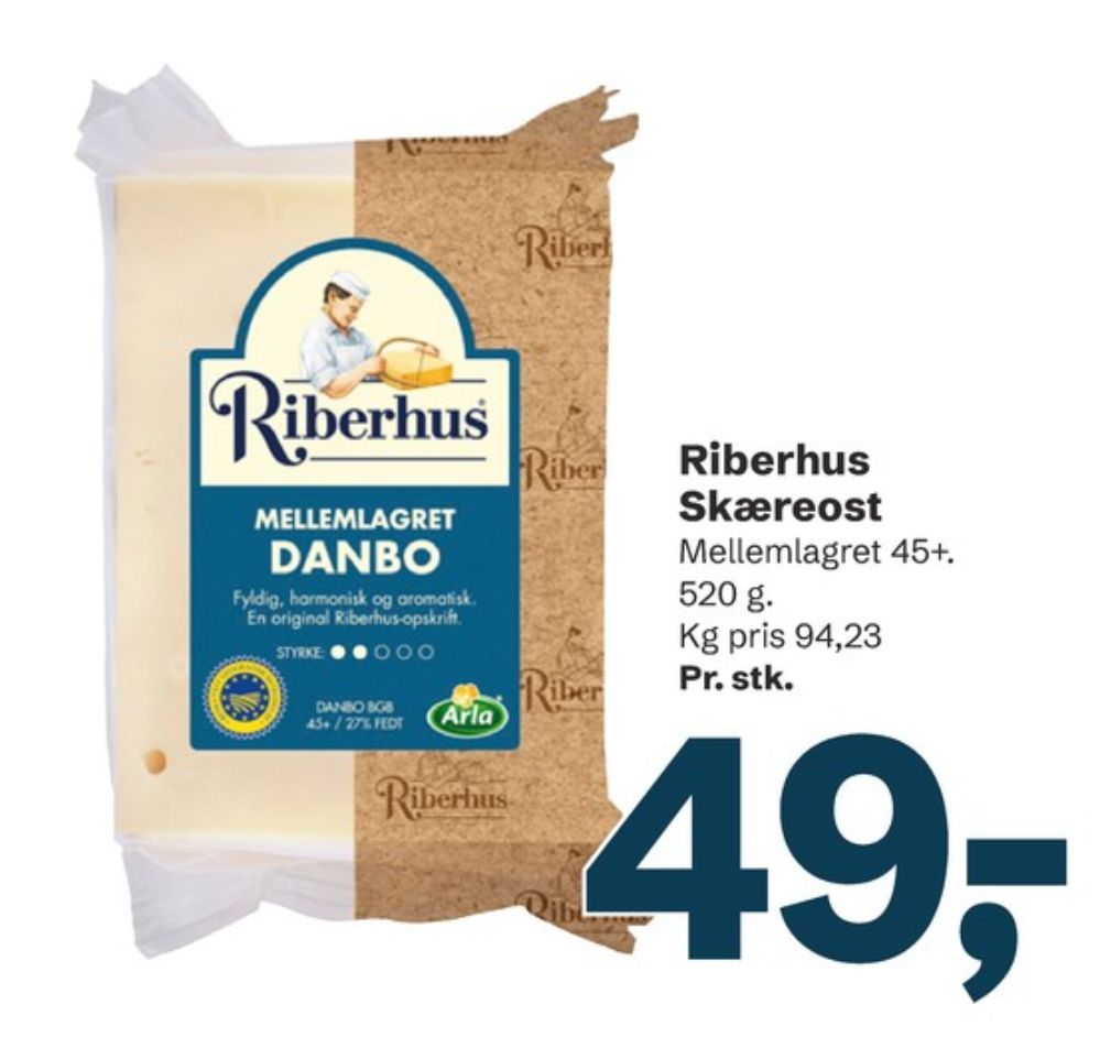 Riberhus, Skæreost Danbo Mellemlagret