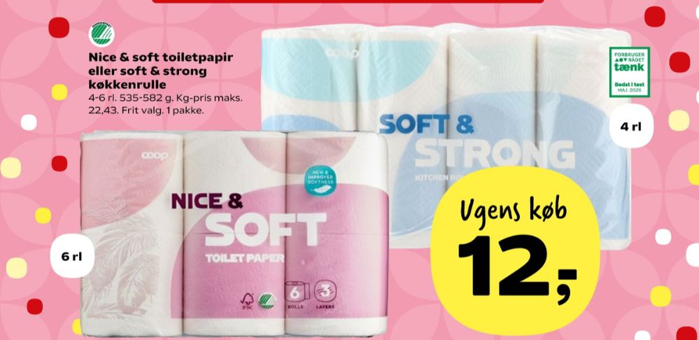 Coop Nice & Soft, Toiletpapir