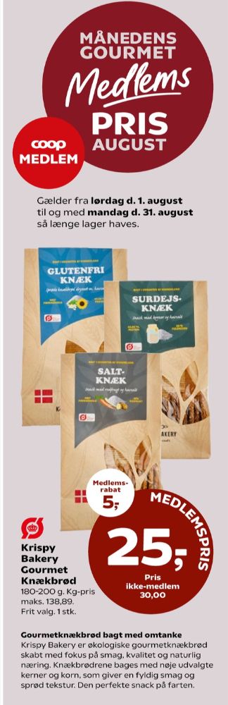 Krispy Bakery, Glutenfri Knæk