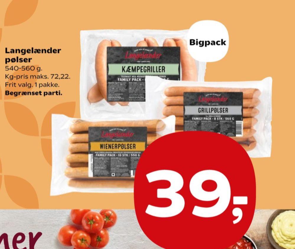 Langelænder, Grillpølser
