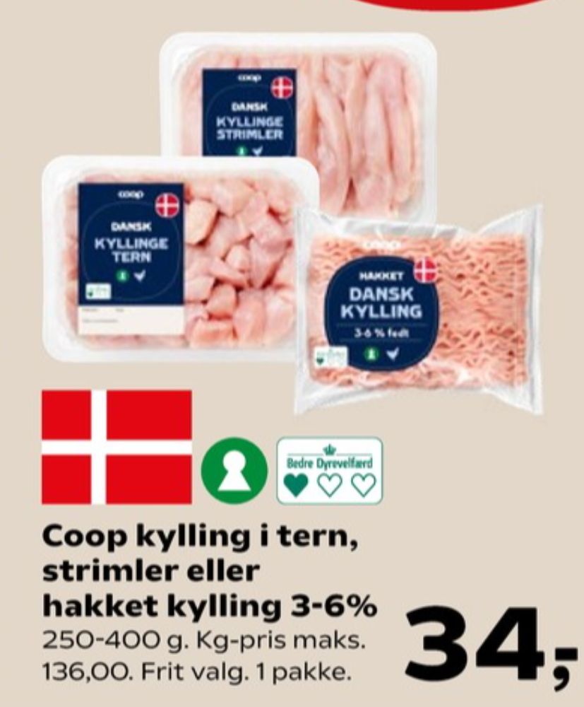 Coop, Hakket kylling 3-6%