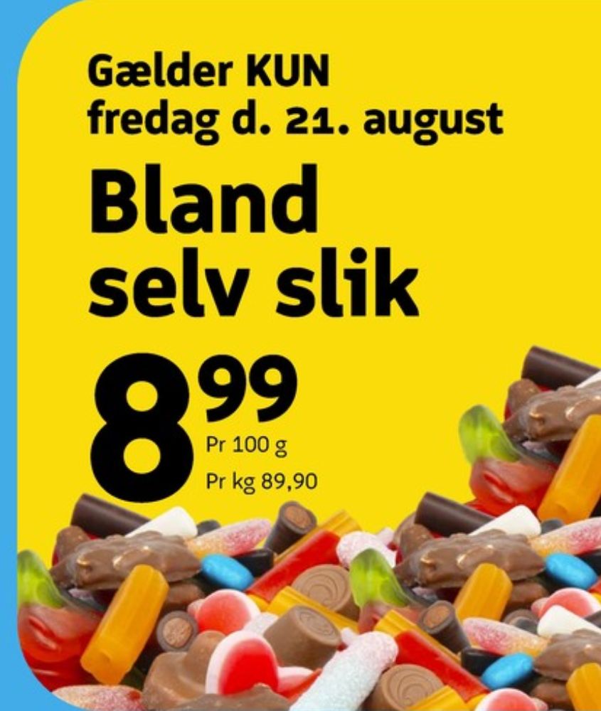 Bland selv slik