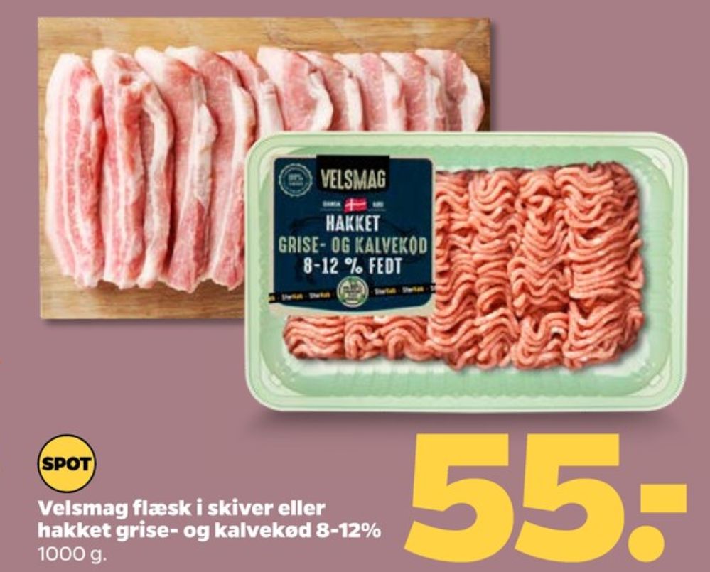 Velsmag, Flæsk i skiver