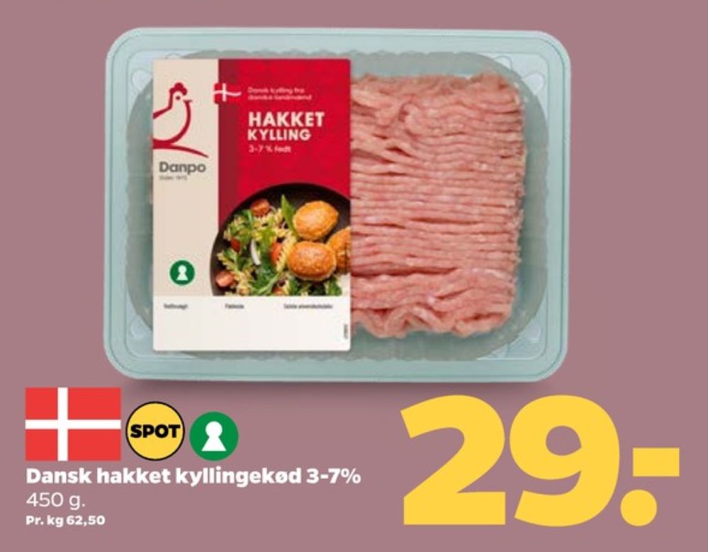Danpo, Hakket kylling 3-7%