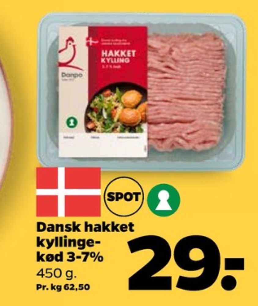 Danpo, Hakket kylling 3-7%