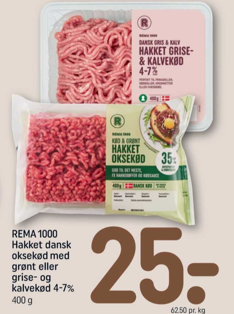 Rema 1000, Hakket Okse og Grønt 35%