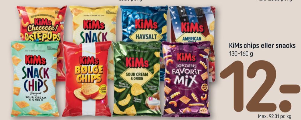 Kims, Snack Chips sour cream & onion