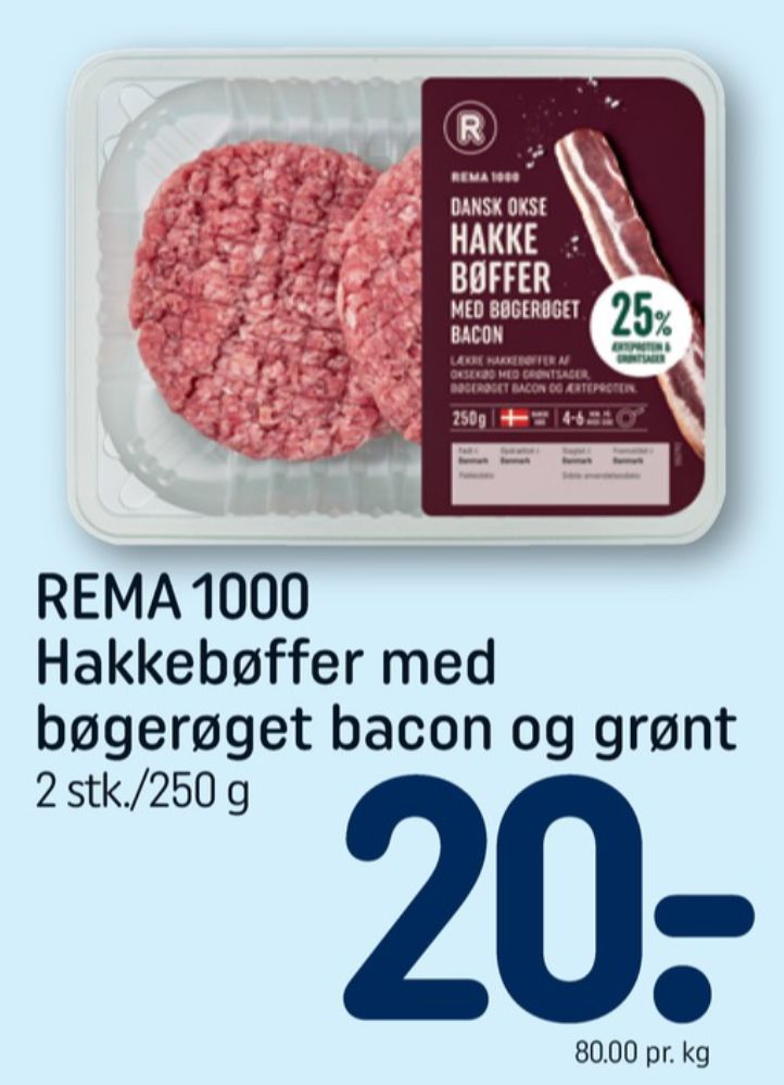 Rema 1000, Hakkebøffer med Bacon