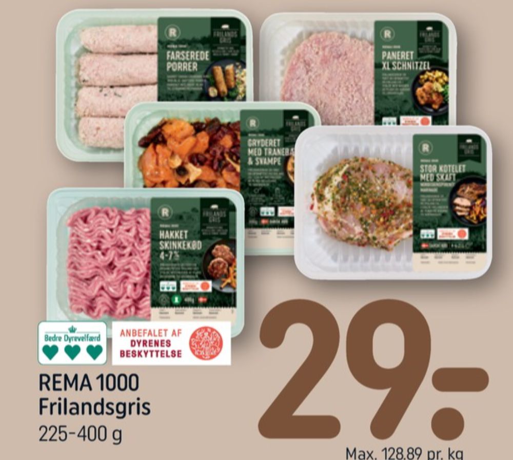 Rema 1000, Hakket skinkekød 4-7%