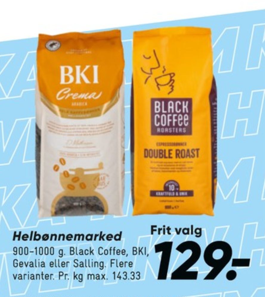 BKI Crema, Kaffebønner