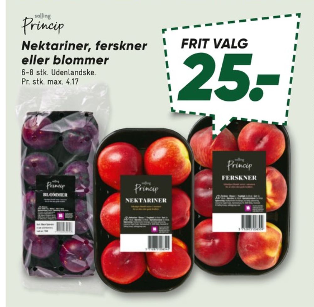 Salling Princip, Blommer