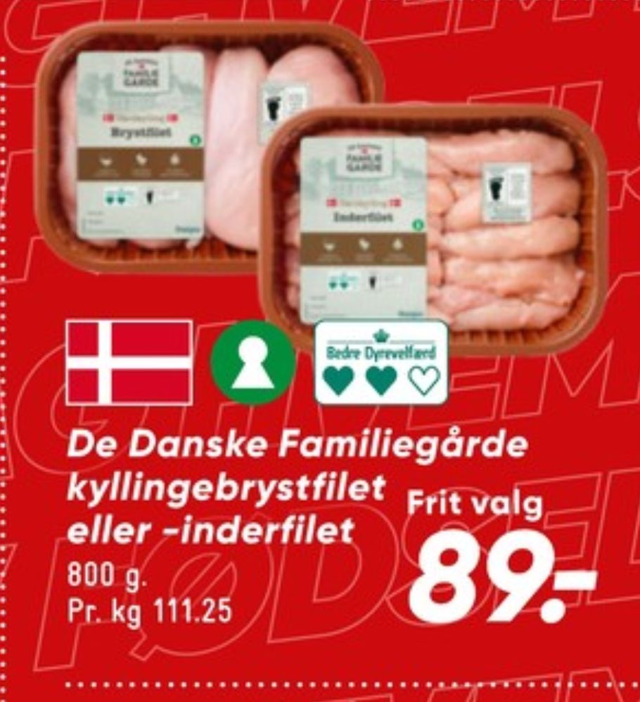 De Danske Familiegårde, Kyllingeinderfileter