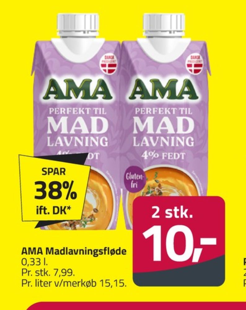 Ama, Madlavningsfløde 4%